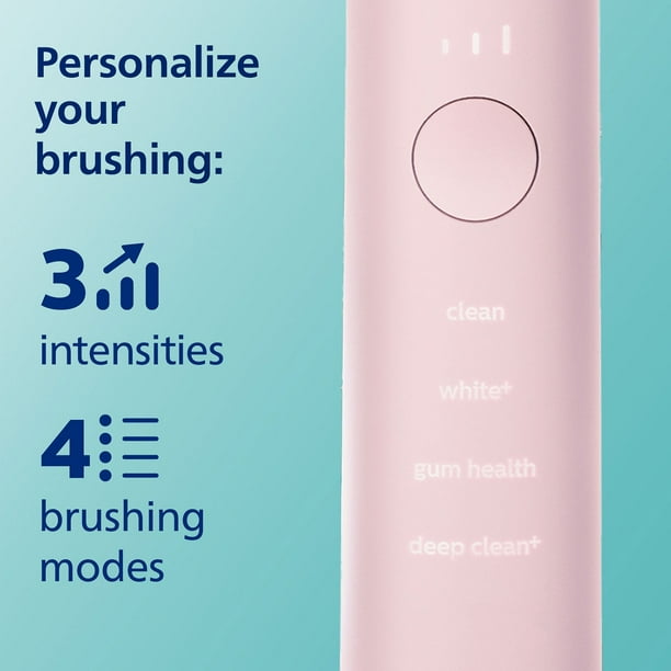 Philips Sonicare DiamondClean Power Toothbrush, Pink and White, 2