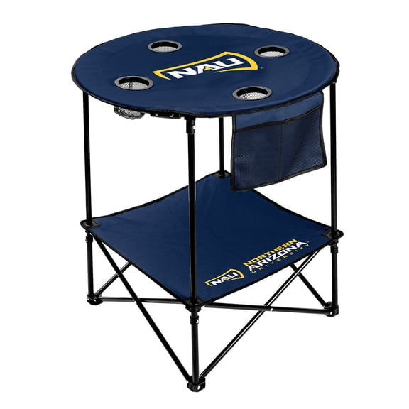 Logo Brands NCAA 27.6" Round Tailgate Table with Shelf