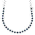 thumbnail image 5 of Lab Created Round Cut Sapphire Necklace in Sterling Silver, 5 of 5