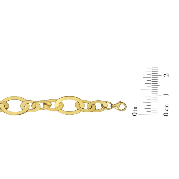 Interlocked Oval Link Bracelet in 14K Yellow Gold - Samsclub.com
