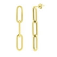 thumbnail image 1 of Paperclip Dangle Earrings in 14K Gold, 1 of 7