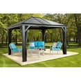 thumbnail image 1 of Sojag Mykonos Aluminum and Steel Gazebo, Dark Gray, Various Sizes, 1 of 6