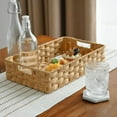 thumbnail image 5 of We Think Storage Resin Rattan Storage Bin with Handle, Set of 3, 5 of 16