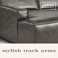 thumbnail image 5 of Member's Mark Modern Jameson Leather Sofa Chaise, Dark Gray, 5 of 12