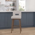 thumbnail image 7 of HH2 Home Upholstered Key Back Wood Adjustable Height Swivel Bar Stool, 7 of 19