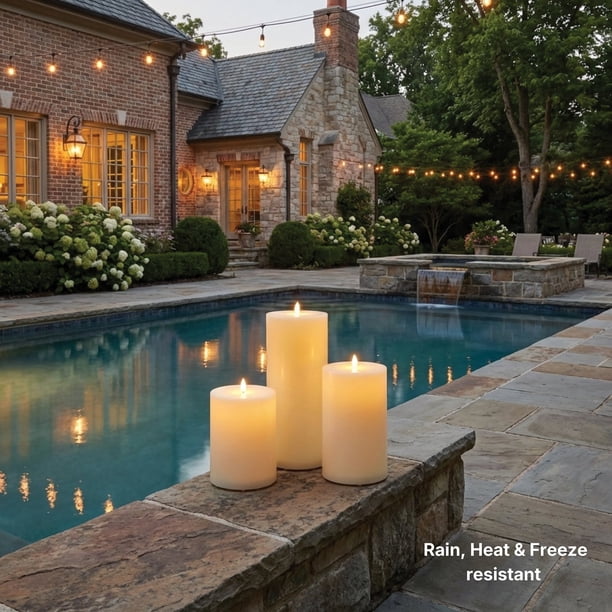Member's Mark Outdoor Flameless LED Candle, 3-Pack