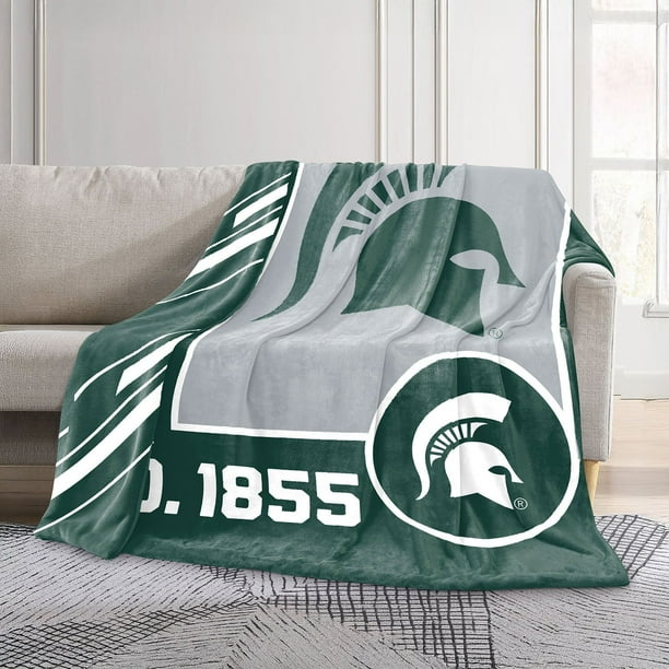 【激レア】Michigan State University ラグ ブランケット Logo Brands Michigan State Spartans 60