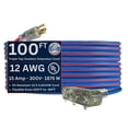 thumbnail image 1 of USW 12/3 Gauge Extreme Cold Weather SJEOOW Lighted Triple Tap Extension Cords – Heavy-Duty, 221°F to - 94°F Rating ( 2', 25', 50', or 100' ), 1 of 6
