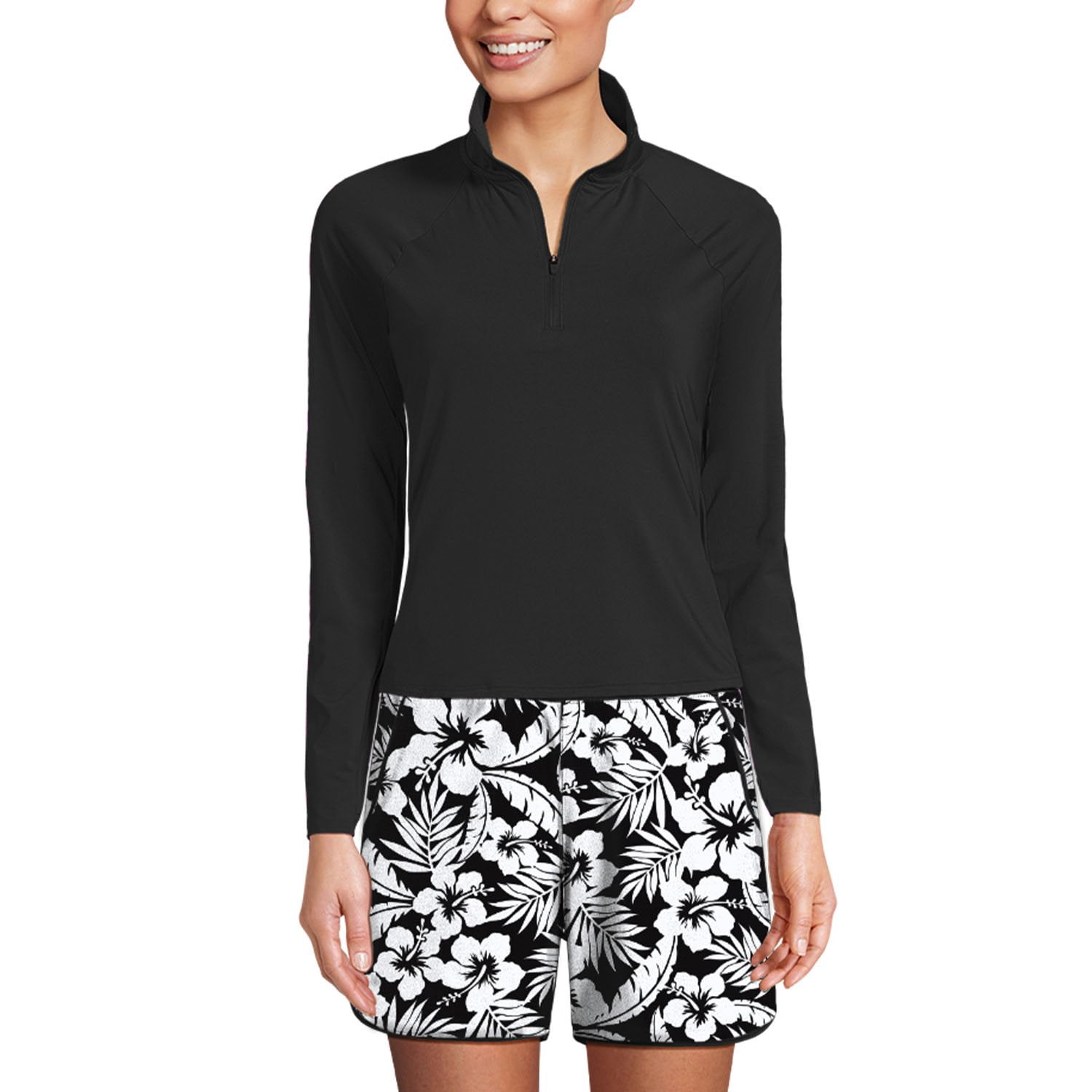 Lands' End Women's Quarter Zip Rashguard - Samsclub.com