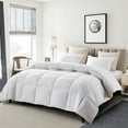 thumbnail image 3 of Serta Lightweight White Goose Feather and Down Fiber Comforter, Various Sizes, 3 of 6