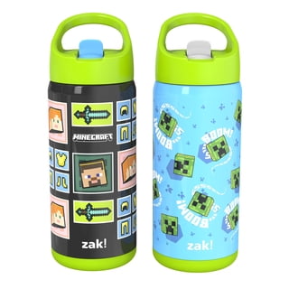 Zak Designs 14oz Double Wall Stainless Steel Siply Clutch Water Bottle, 2-Pack
