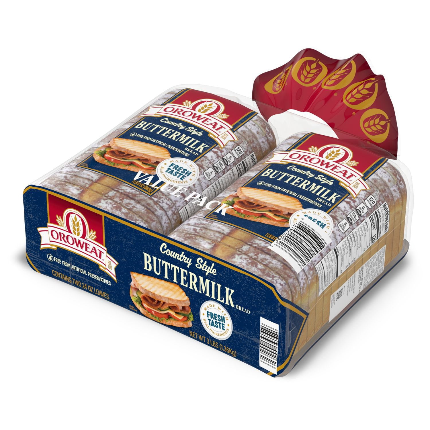 Oroweat Country Buttermilk Bread 24 oz., 2 pk. - Samsclub.com