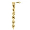 thumbnail image 3 of Kissing Hearts Double Rope Chain Earrings in 14K Gold, 3 of 7