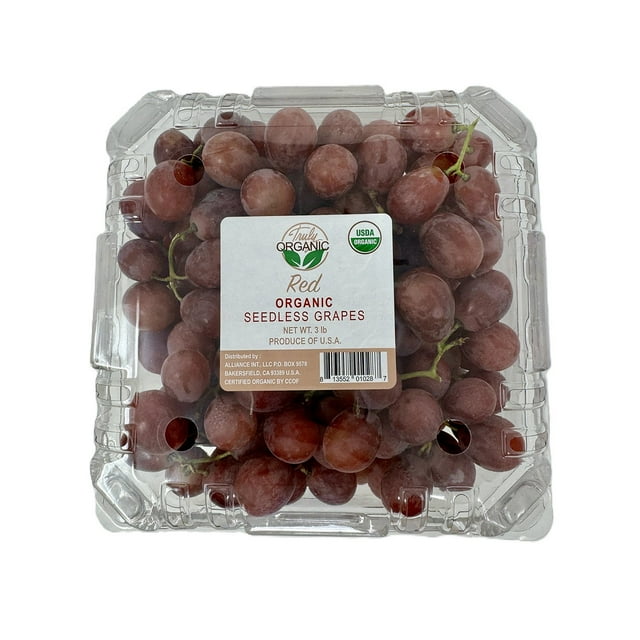 Organic Red Seedless Grapes, 3 lbs.