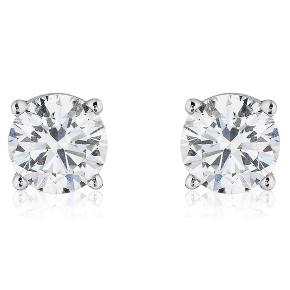 Round Diamond Studs in 18K Gold