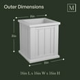 thumbnail image 4 of Mayne Cape Cod Square Planter, Choose Size, 4 of 8