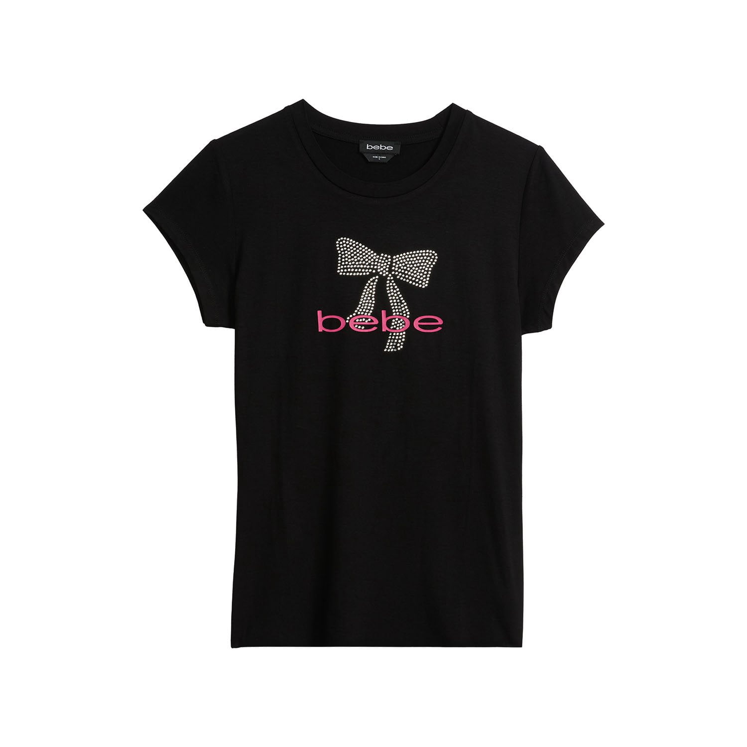 Bebe Women's Short Sleeve Rhinestone Logo T-Shirt - Samsclub.com