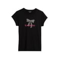 thumbnail image 4 of Bebe Women's Short Sleeve Rhinestone Logo T-Shirt, 4 of 6