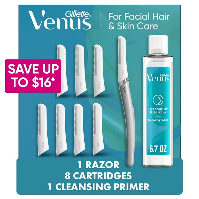 Venus Dermaplane Tool for Facial Hair and Skincare Kit for Women