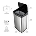 thumbnail image 5 of Nine Stars 13.2 Gallon Stainless Steel Motion Sensor Trash Can, Choose a Color, 5 of 8