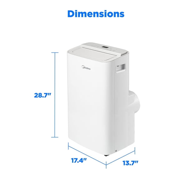 Midea 8,000 DOE, 12, 000 BTU ASHRAE SmartCool Portable Air Midea 8,000 DOE, 12, 000 BTU ASHRAE SmartCool Portable Air