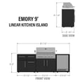 thumbnail image 16 of Range 9' Outdoor Kitchen Island w/ Grill & Refrigerator, 16 of 17