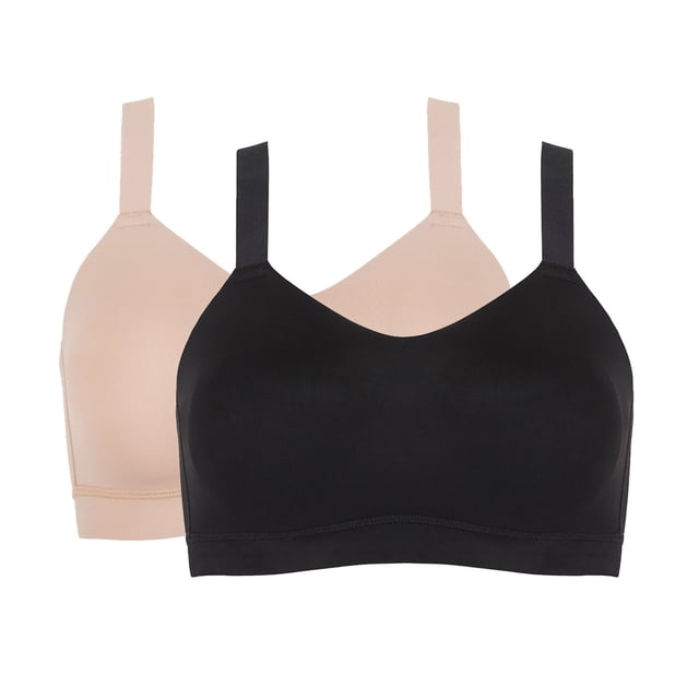 Ellen Tracy Women's 2-Pack Wirefree Comfort Flex Bra