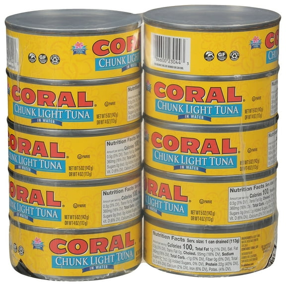 Coral Chunk Light Tuna in Water, 5 oz., 10 pk.