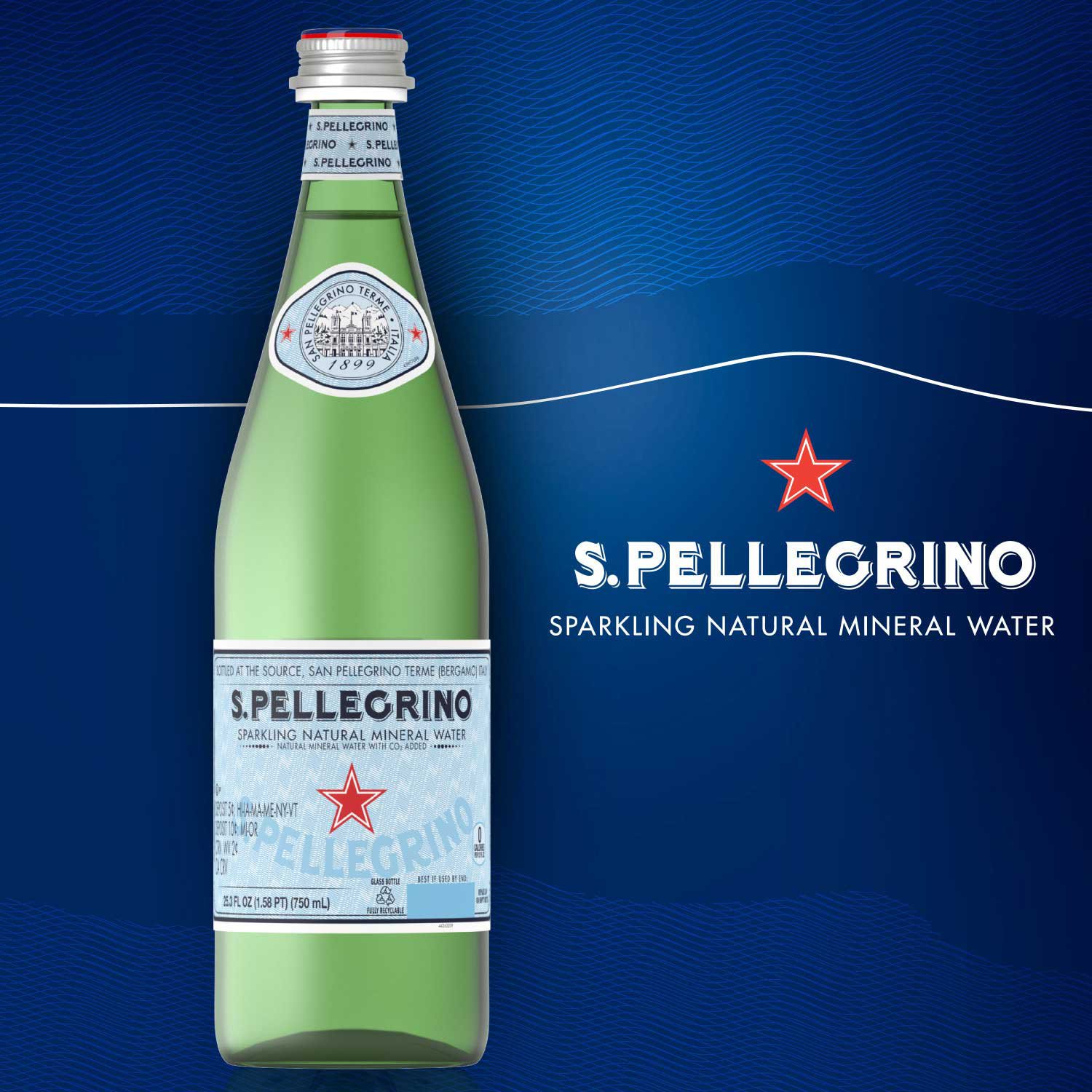 San Pellegrino Sparkling Natural Mineral Water – 25.4 Oz Cans (Pack Of 3)