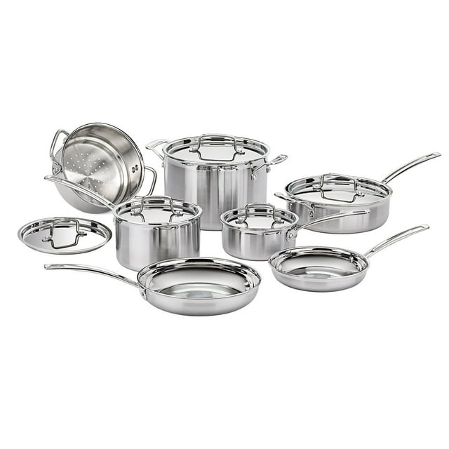 Cuisinart MultiClad Pro Triple Ply Stainless Cookware 12-Piece Set