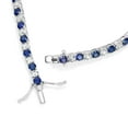 thumbnail image 3 of Lab Created White Sapphire Round Cut Gemstone Tennis Bracelet in Sterling Silver, 3 of 6