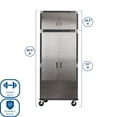 thumbnail image 3 of Seville Classics UltraHD 2 Piece Rolling Steel Garage Storage Cabinet With Stacker Set, 36" W x 18" D x 90.5" H, 3 of 14
