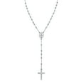 thumbnail image 1 of Diamond Cut Rosary Necklace in Sterling Silver, 1 of 7
