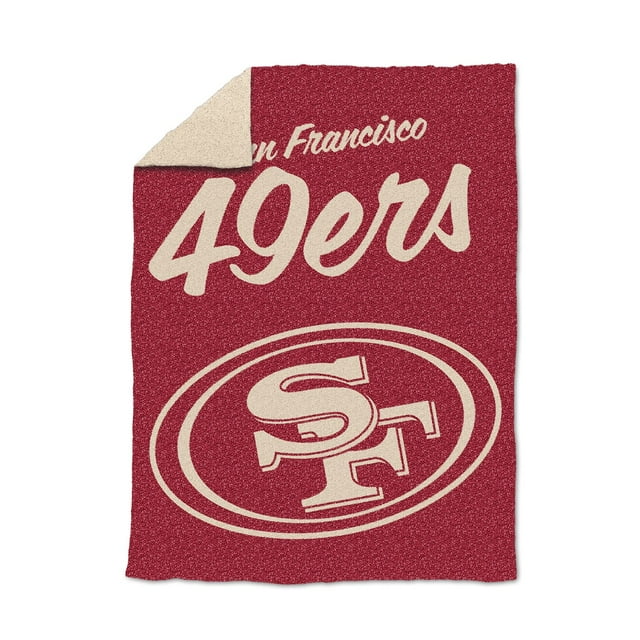 Logo Brands San Francisco 49ers Luxe Dreams Throw, 60" x 80"