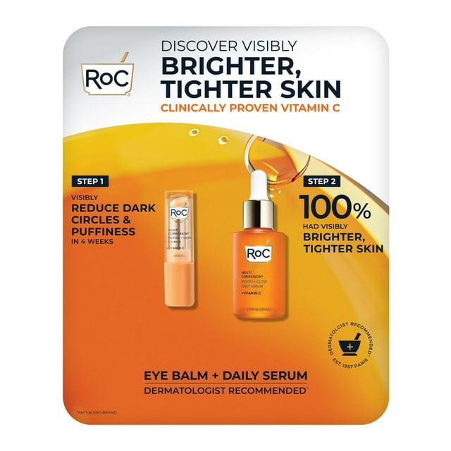 RoC Revive + Glow Eye Balm and Daily Serum Brightening Kit