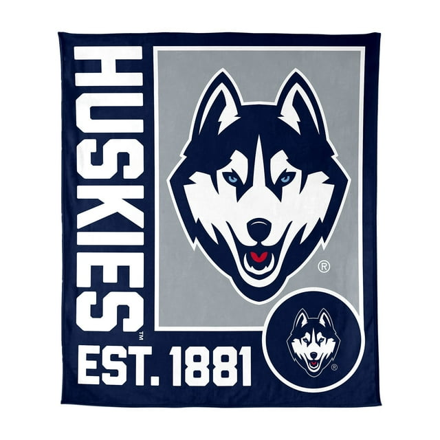 Logo Brands UConn Huskies 60"x70" Super Plush Blanket