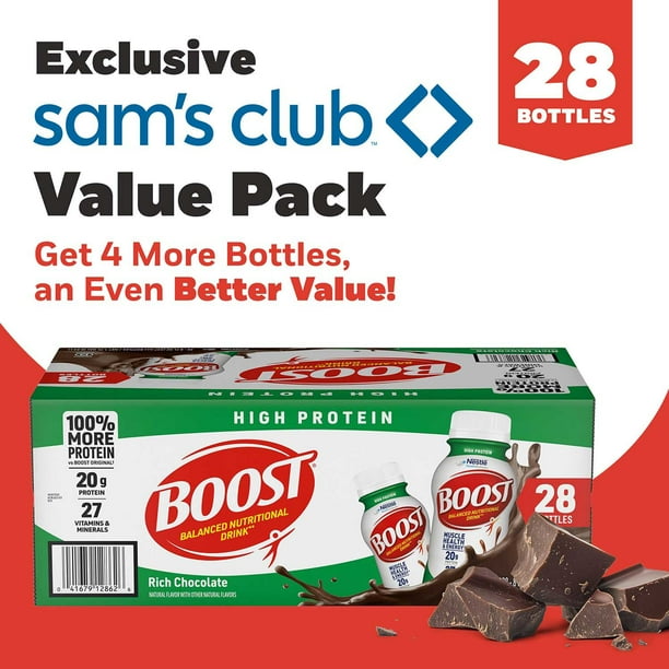 BOOST 20g High Protein Nutritional Drink, Chocolate 8 fl. oz., 28 ct. - Samsclub.com BOOST 20g High Protein Nutritional Drink, Chocolate 8 fl. oz., 28 ct. - Samsclub.com