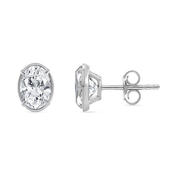 Lab Created Fancy Cut Diamond Stud Earrings in 14K Gold