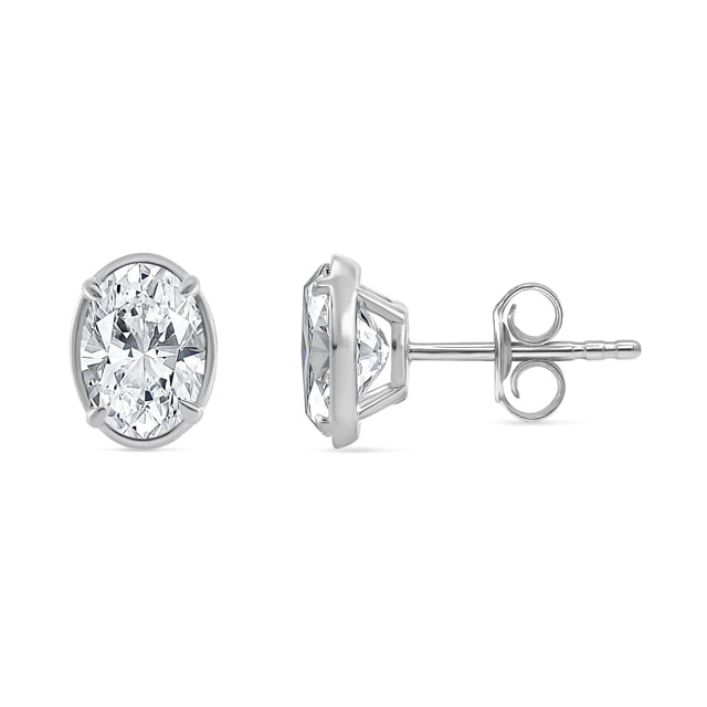 Lab Created Fancy Cut Diamond Stud Earrings in 14K Gold