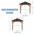 thumbnail image 9 of Backyard Discovery Barrington Cedar Gazebo with Powerport, Choose Size, 9 of 10
