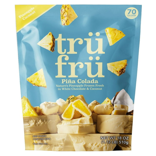Tru Fru Pineapple Pina Colada in White Chocolate and Coconut, Frozen, 18 oz.