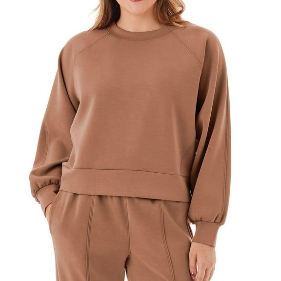 Member's Mark Women's Sandwash Front Seam Piping Crewneck Sweatshirt