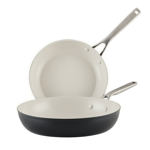 KitchenAid 2-Piece Hard Anodized Ceramic Nonstick Fry Pan Set