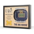 thumbnail image 1 of YouTheFan Michigan Wolverines 25-Layer Football Stadium View 3D Wall Art, 1 of 5