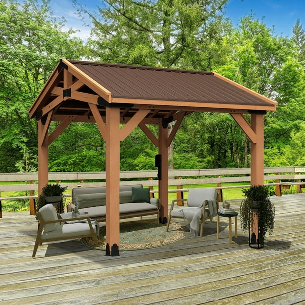 Backyard Discovery Norwood Cedar Gazebo with PowerPort, Choose