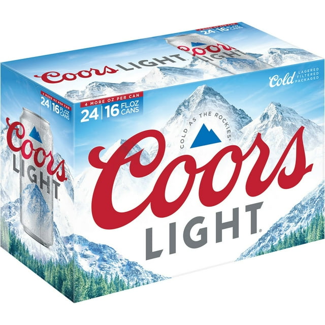 Coors Light American Lager Beer, 16 fl. oz. can, 24 pk.