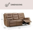 thumbnail image 4 of Waylen Top-Grain Leather Reclining 3-Piece Set, Assorted Colors, 4 of 19