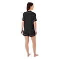 thumbnail image 3 of DreamMark Women's 2-Piece Short Sleeve and Short Notch Collar Pajama Set, 3 of 12