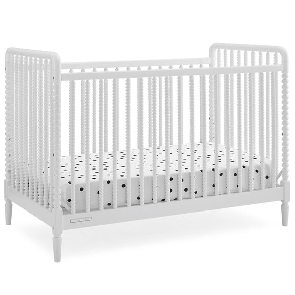 Delta Children Sawyer 5-Piece Nursery Furniture Set - 4-in-1 Convertible Crib, Dresser, Crib Mattress, Changing Pad & Mattress Protector, White