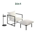 thumbnail image 8 of ZINUS Night Therapy Foam Callie Sling Accent Chair with Ottoman and Drink Table, 8 of 11